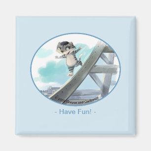 Eiffel Tower Square Magnet 2 Zoll - Spaß