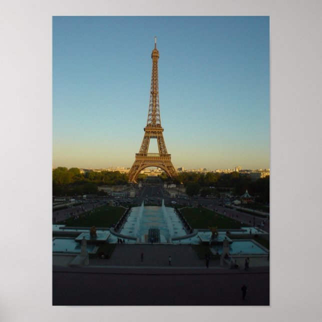 Eiffel Tower Sunset Poster (Vorne)
