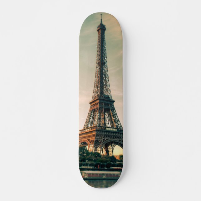 Eiffel tower throw pillow skateboard (Vorne)