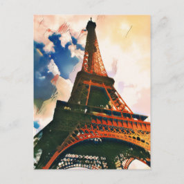 Eiffel Tower ukiyo-e Postkarte