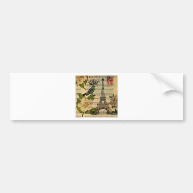 Eiffel Tower Vintage Paris Autoaufkleber (Vorne)