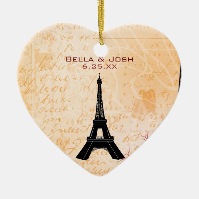 Eiffel Tower Wedding Ornament (Vorne)