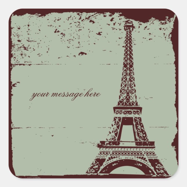 Eiffel Tower Wedding Stickers (Vorderseite)