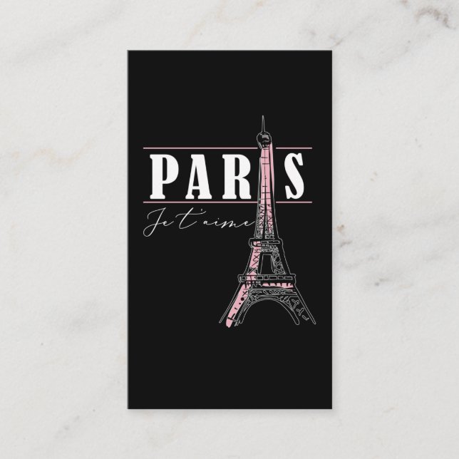Eiffel Tower Women Liebe Paris Frankreich Visitenkarte (Vorderseite)
