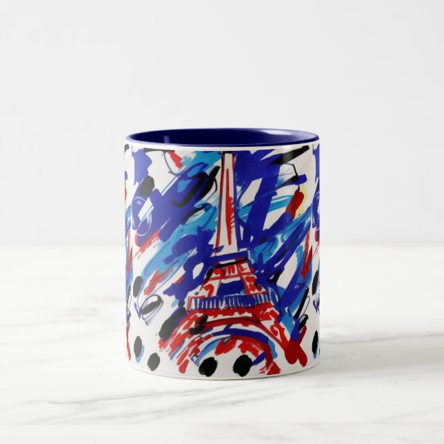 Eiffel Tower Zweifarbige Tasse (Mittel)