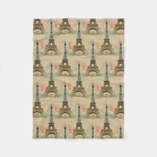 Eiffel-Turm-Postkarten-Fleece-Decke Fleecedecke