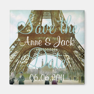 Eiffel-Turm Save the Date Magnet