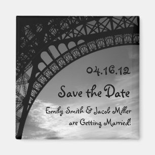 Eiffel-Turm-Save the Date Magneten Magnet