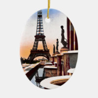 Eiffel-Turm-Vintage Hand farbige