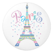 Eiffel-Turmconfetti-Keramik-Griff