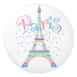 Eiffel-Turmconfetti-Keramik-Griff Keramikknauf
