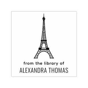 Eiffelturm #2 "From the Library" Name Permastempel