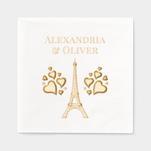 Eiffelturm #2 Hört den Vornamen oder das Paar Servietten Mit Folie