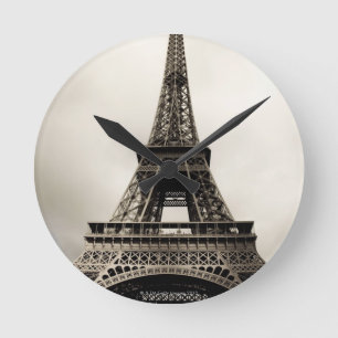 Eiffelturm 8 runde wanduhr