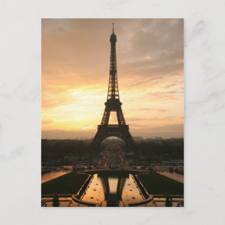 Eiffelturm am Sonnenaufgang vom Trocadero Postkarte