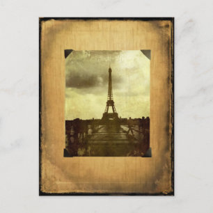 Eiffelturm Antike Scrapbook Seite Postkarte