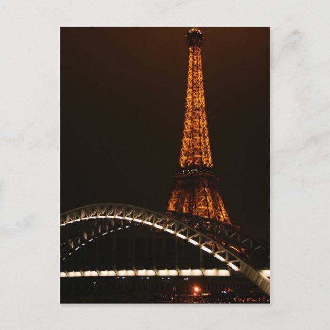 Eiffelturm auf der anderen Seite der Seine Postkarte (Vorderseite)