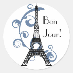 Eiffelturm-Aufkleber Runder Aufkleber