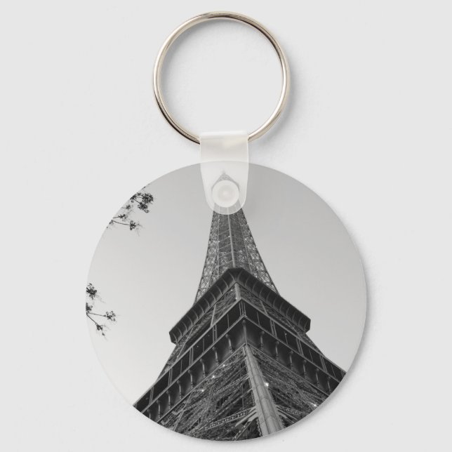 Eiffelturm b/w schlüsselanhänger (Vorderseite)