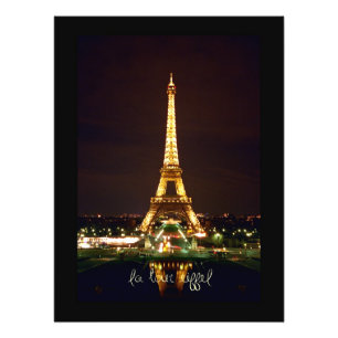 Eiffelturm bei Nacht Fotodruck