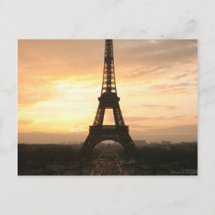 Eiffelturm bei Sonnenaufgang vom Trocadero Postkarte