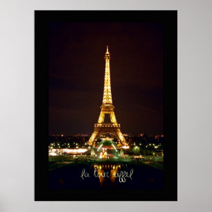 Eiffelturm beim Nachtposter Poster