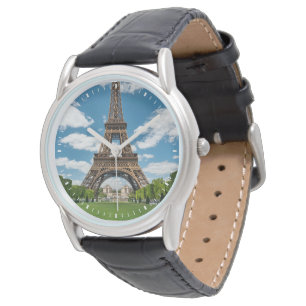 Eiffelturm Blick vom Champ de Mars Public Park Armbanduhr