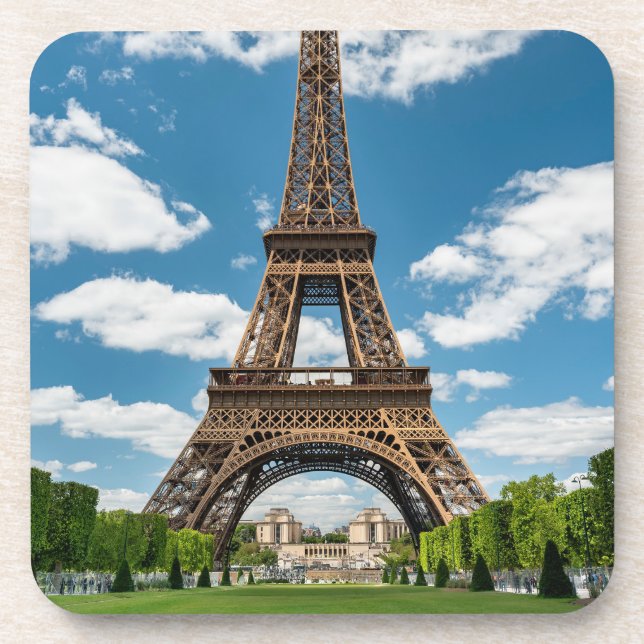 Eiffelturm Blick vom Champ de Mars Public Park Getränkeuntersetzer (Vorderseite)