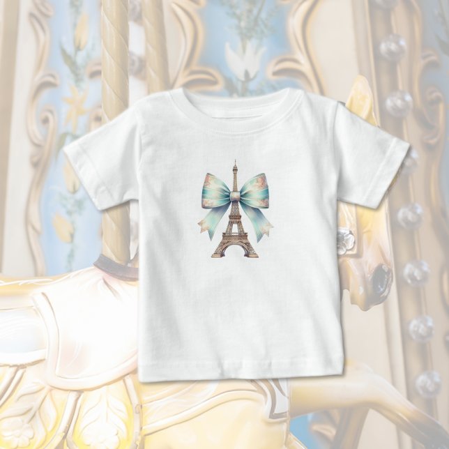 Eiffelturm & Bow Baby T-shirt (Von Creator hochgeladen)