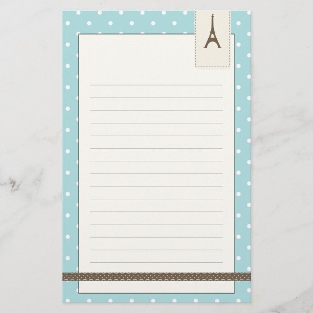 Eiffelturm-Briefpapier Briefpapier (Vorderseite)