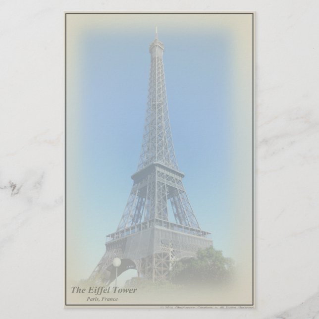 Eiffelturm-Briefpapier Briefpapier (Vorderseite)