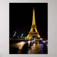 Eiffelturm by Night over in Paris, Frankreich Post