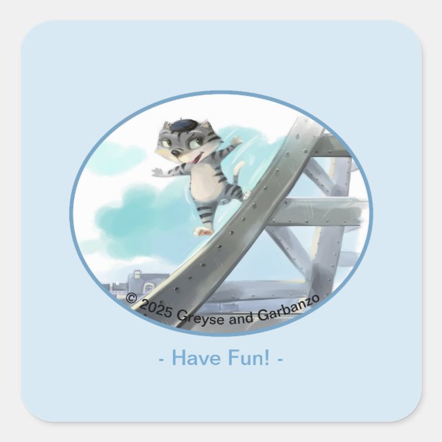 Eiffelturm Classic Square Stickers - Träume (Vorderseite)