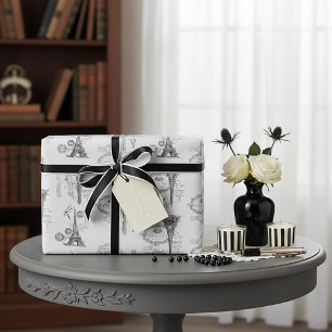 Eiffelturm Collage Geschenkpapier