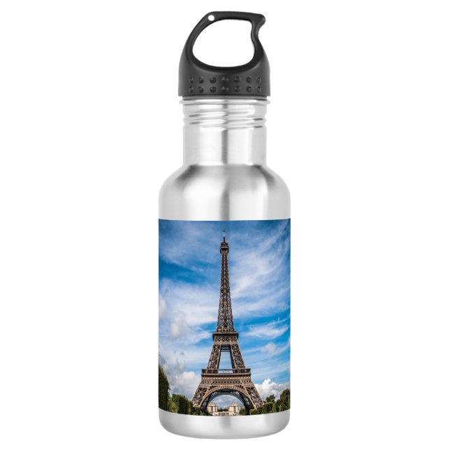 Eiffelturm-Foto Edelstahlflasche (Vorderseite)