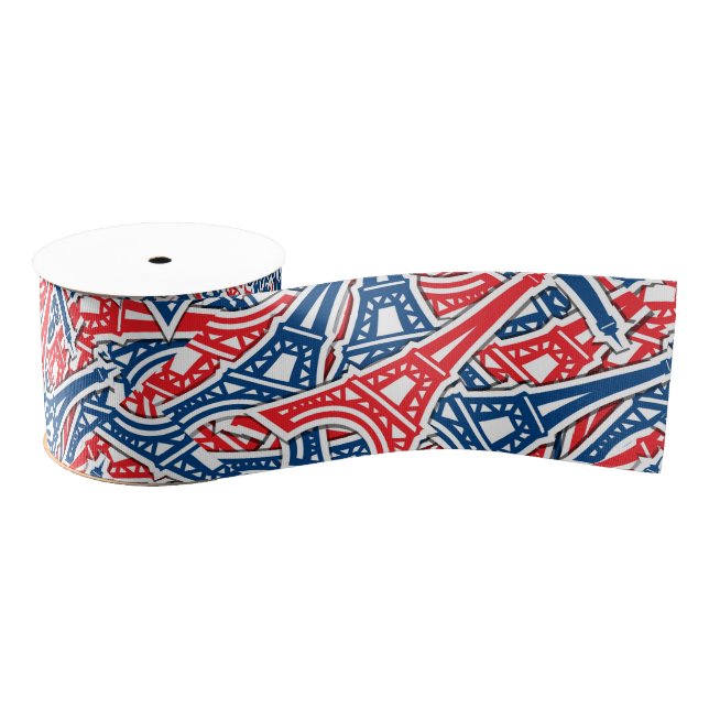 Eiffelturm, Frankreich-Muster Ripsband (Spule)