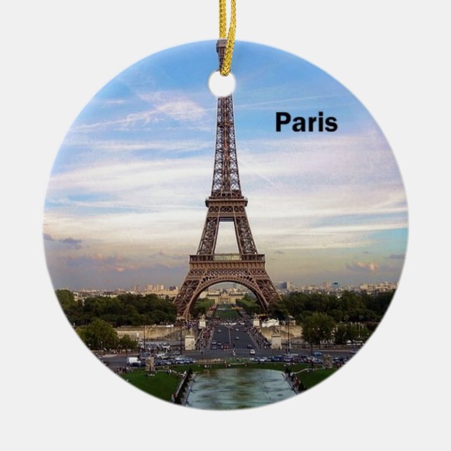 Eiffelturm Frankreichs Paris (neu) (St.K) Keramik Ornament (Vorne)