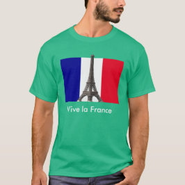 Eiffelturm Französische Flagge Vive la France Unis T-Shirt