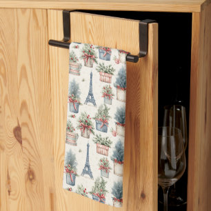 Eiffelturm, französische Topiaries Paris Weihnacht Geschirrtuch