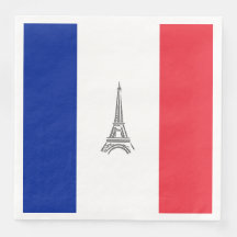 Eiffelturm Französisches Flag Themed Partys Paper 