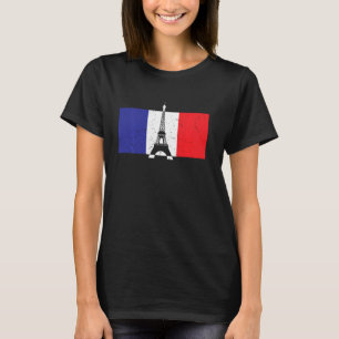 Eiffelturm Funny French Flag Cool Frankreich T-Shirt
