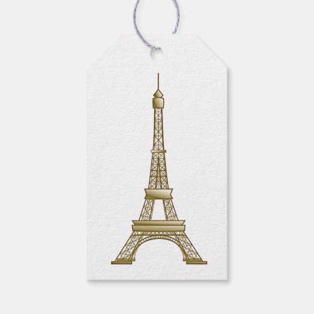 Eiffelturm-Geschenkanhänger Geschenkanhänger (Rückseite)