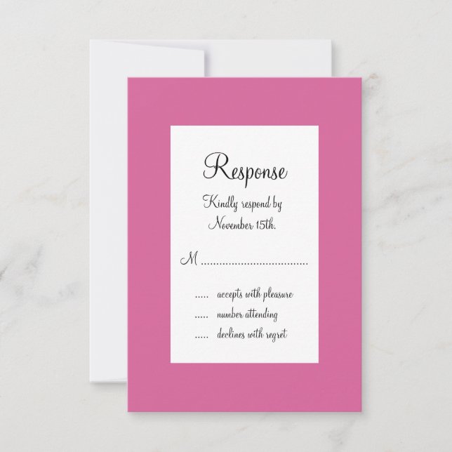 Eiffelturm Glitzern UAWG (Fuchsia) RSVP Karte (Vorderseite)