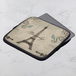 Eiffelturm Grunge Laptop Sleeve