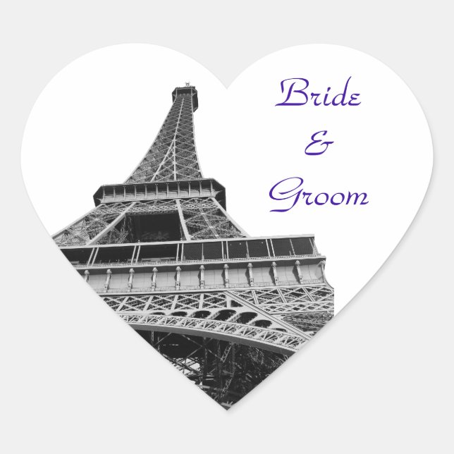 Eiffelturm Heart Shaped Sticker (Vorderseite)
