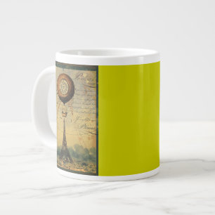 Eiffelturm Heißluftballon Steampunk Jumbo-Tasse