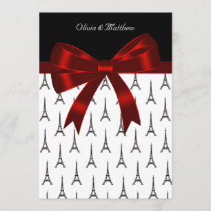 Eiffelturm-Hochzeit Einladung