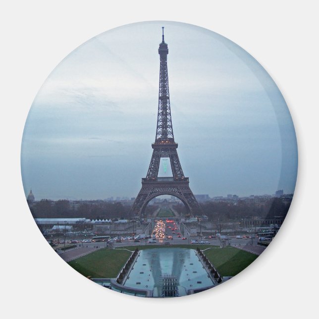 Eiffelturm im Morgengrauen Magnet (Vorne)