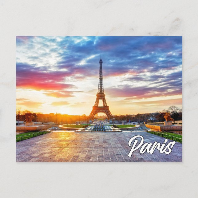 Eiffelturm im schönen Paris, Frankreich Postkarte (Vorderseite)