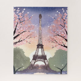 Eiffelturm in Blüte | Paris Frankreich Aquarell